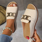 ⏳LAST DAY SALE 63% OFF !!📢Artificial Leather Open Toe Slippers 🩴✨Soft Cushioned Sole, Non-Slip, Breathable, Perfect For Summer Indoor & Outdoor Casual Wear! 🏠🌞🚶‍♀️