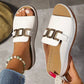 ⏳LAST DAY SALE 63% OFF !!📢Artificial Leather Open Toe Slippers 🩴✨Soft Cushioned Sole, Non-Slip, Breathable, Perfect For Summer Indoor & Outdoor Casual Wear! 🏠🌞🚶‍♀️
