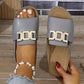 ⏳LAST DAY SALE 63% OFF !!📢Artificial Leather Open Toe Slippers 🩴✨Soft Cushioned Sole, Non-Slip, Breathable, Perfect For Summer Indoor & Outdoor Casual Wear! 🏠🌞🚶‍♀️