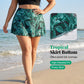 🌴 Vibrant Tropical Print & Flirty Ruffle Sleeves – Your Perfect Vacation-Ready Look. 50%OFF Get Yours!