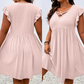 🔥2026 Hot Sale 50% OFF✨⚡ 50K+ SOLD! 🎁Women's Criss-Cross V-Neck Flutter Sleeve Flowy Dress Criss-Cross💖👗
