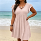 🔥2026 Hot Sale 50% OFF✨⚡ 50K+ SOLD! 🎁Women's Criss-Cross V-Neck Flutter Sleeve Flowy Dress Criss-Cross💖👗