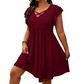 🔥2026 Hot Sale 50% OFF✨⚡ 50K+ SOLD! 🎁Women's Criss-Cross V-Neck Flutter Sleeve Flowy Dress Criss-Cross💖👗