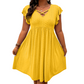 🔥2026 Hot Sale 50% OFF✨⚡ 50K+ SOLD! 🎁Women's Criss-Cross V-Neck Flutter Sleeve Flowy Dress Criss-Cross💖👗