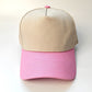 Unisex Casual Embroidered Color-Blocked Baseball Cap