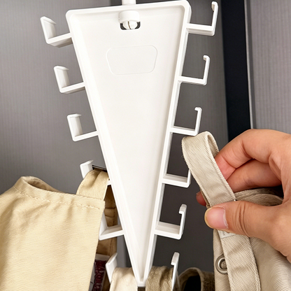 Only ￡4.99💴 Limited Stock⏰Multifunctional Triangle Closet Organizer Stackable Perfect For Wardrobe, Pantry Or Dorm! 🧦👕✨