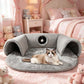 🐱 58% OFF NOW! 🛏️ Plush 2-in-1 Cat Tunnel Bed – Collapsible, scratch-resistant & cozy – combines hideaway tunnel with soft sleeping pad – perfect for play, rest & pouncing 🐾