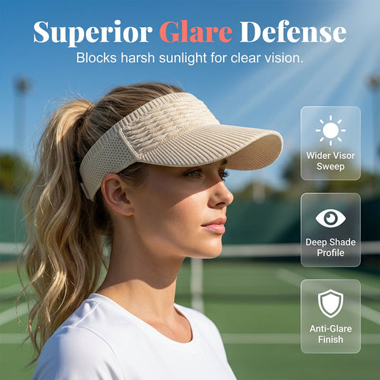⏳LAST DAY SALE 70% OFF !!📢Women's Breathable Knit Sun Visor Hat🧢☀️ – Lightweight, Sweat-Wicking, Adjustable Strap. Perfect For Tennis, Hiking & Beach Days! 🎾🏖️🏃‍♀️