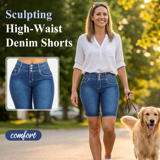 🌺Summer Hot Sale 70% OFF👖✨Women's High-Waist Stretch Denim Shorts
