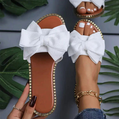 ⏳LAST DAY SALE 74% OFF !!📢Chic Bow Sandals for Women Anti-Slip, Cute & Comfy. A Must-Have Summer Footwear! 😎🌴💕