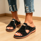 👣New Arrival 50% OFF Only ￡15.99💴！! Women's Stylish Peep-Toe Wedge Sandals☀️ Soft Leather Lining. Great For Work, Vacation & Daily Wear! 👗✈️🌸
