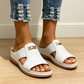 👣New Arrival 50% OFF Only ￡15.99💴！! Women's Stylish Peep-Toe Wedge Sandals☀️ Soft Leather Lining. Great For Work, Vacation & Daily Wear! 👗✈️🌸
