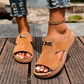 👣New Arrival 50% OFF Only ￡15.99💴！! Women's Stylish Peep-Toe Wedge Sandals☀️ Soft Leather Lining. Great For Work, Vacation & Daily Wear! 👗✈️🌸