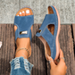 👣New Arrival 50% OFF Only ￡15.99💴！! Women's Stylish Peep-Toe Wedge Sandals☀️ Soft Leather Lining. Great For Work, Vacation & Daily Wear! 👗✈️🌸