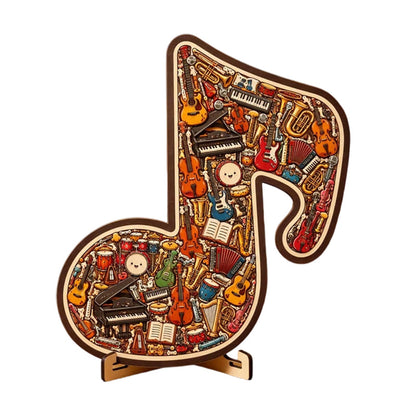 🔥Hot Sale 60%OFF Only ￡11.99⏰Wooden Musical Note Jigsaw Puzzle Eco-Friendly Material, Beautiful Display Piece. Great Gift For Musicians & Puzzle Fans! 🧩💚🌟