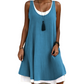 ⏳LAST DAY SALE 68% OFF !!📢Women's Sleeveless Fake 2-Piece Dress A Must-Have For Hot Summer Days! 😎🔥