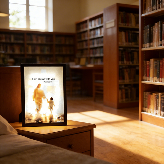 🔥2026 Hot Sale 50% OFF✨⚡ 50K+ SOLD! 🎁LED Backlit Jesus and Child Framed Light Christian Home Decor, Inspirational Faith Gift for Believers, Prayer Room & Nursery 🛐🌙