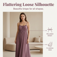 👗 🏆 Last Day Only £14.99 ! ! ✨ Women's Drawstring Spaghetti Strap Dress – Loose Fit, Breathable, Vacation Ready 🌸