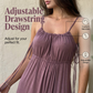 👗 🏆 Last Day Only £14.99 ! ! ✨ Women's Drawstring Spaghetti Strap Dress – Loose Fit, Breathable, Vacation Ready 🌸