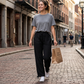⏳LAST DAY SALE 60% OFF !!📢Women's Casual High-Waist Wide-Leg Pants