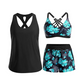 🔥2026 Hot Sale 70% OFF✨⚡ 50K+ SOLD! 🎁Women's 3-Piece Swimsuit Tankini Set with Shorts