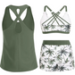 🔥2026 Hot Sale 70% OFF✨⚡ 50K+ SOLD! 🎁Women's 3-Piece Swimsuit Tankini Set with Shorts
