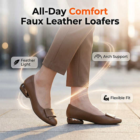 👣New Arrival 57% OFF! ☀️Women's Soft Lightweight Faux Leather Loafers