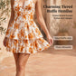 👗🌸 LIMITED-TIME 60% OFF! Women’s Halter Tie-Neck Printed Mini Dress – Lace-Up Front, Smocked Back & Tiered Ruffle Skirt ✨
