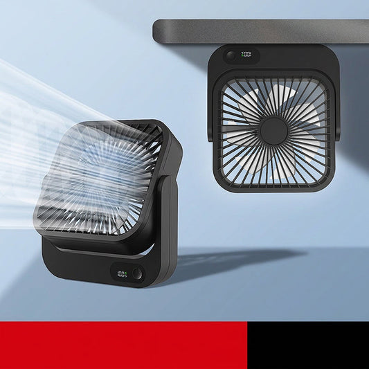 ⏳LAST DAY SALE 50% OFF !!📢Portable Magnetic Desk Fan with 5 Speeds and LED Display