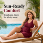 🥳SUMMER HOT SALE 50%OFF!💥💞50K+ SOLD!🩱Women Plus Size Swim Dress One-Piece Solid Color Swimsuit💥