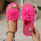⏳LAST DAY SALE 50% OFF !!📢Women Floral Flip Flops Lightweight Summer Slippers
