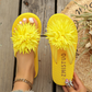 ⏳LAST DAY SALE 50% OFF !!📢Women Floral Flip Flops Lightweight Summer Slippers