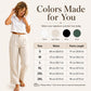 ⏳LAST DAY SALE ONLY ￡10.99!!🔥👖Women's Relaxed Fit Linen Blend Pants – Classic Straight Leg Trousers