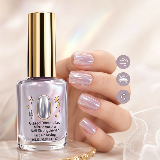 🔥📢2026 Hot Sale 80% OFF✨⚡ 50K+ SOLD! Lilac Glossy Mirror Nail Strengthener