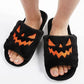 🔥2026 Hot Sale 70% OFF✨-🎃Halloween Pumpkin Plush Flat Slippers