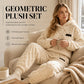 ⏳LAST DAY SALE ONLY ￡21.99!!🔥🍂 Embossed Geometric Plush Set – Timeless Comfort & Effortless Style For Every Occasion