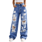🔥2026 Hot Sale 50% OFF✨⚡ 50K+ SOLD! 🎁✨ Effortless Everyday Style | Women's Distressed High-Rise Wide-Leg Jeans
