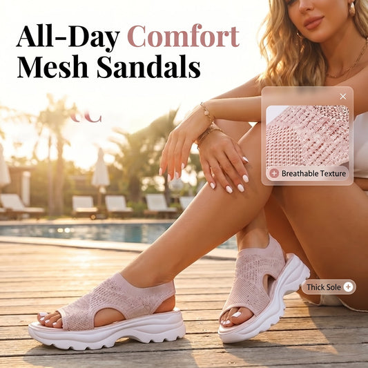 ⏳LAST DAY SALE ONLY ￡14.99!!🔥🔥Breathable mesh platform sandals for women
